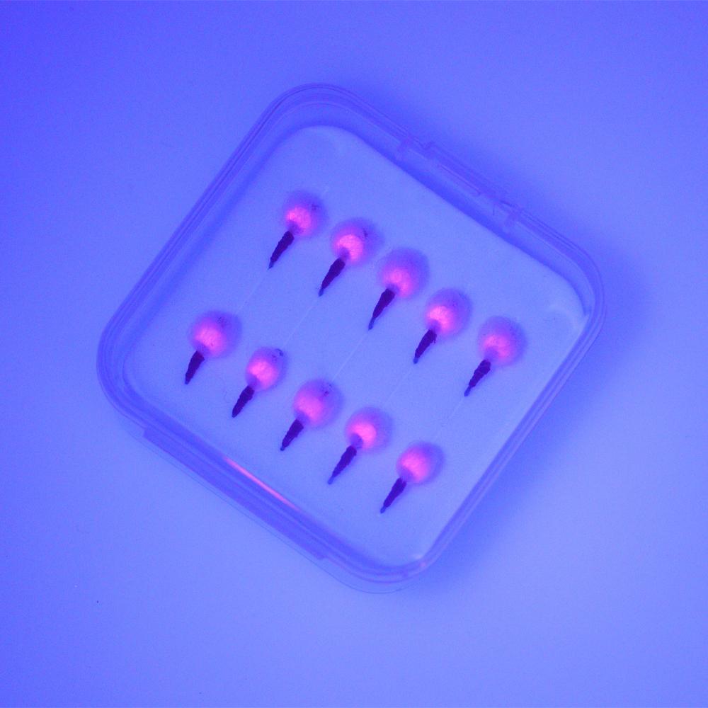 5pcs 10 Pcs/box Translucent Tungsten Bead Core Hard Egg Fly Glo Bug Fly Fishing Flies Lures Size 12#