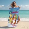 Personalized Winnie Pooh Friends Beach Towel Microfiber Beach Towel Thin Absorbent for Beach Swimming Yoga Bath Sports. 0910367