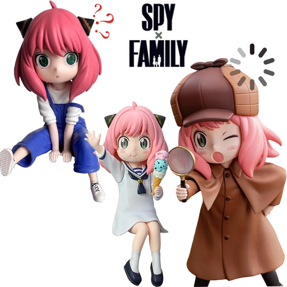 13cm SPY×FAMILY Anya Figure with Suspender Jeans Noodle Stopper Anime Action Figure Playthings Presents Beautiful Design