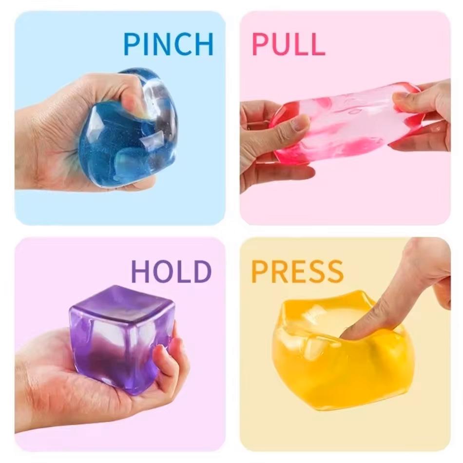 Hot Style Schylling Snow Ball Crunch NeeDoh Squishy Fidget Toy White Crunch Snow Ball Crunch Stress Relief Toy