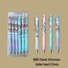 12-Pack Clickable Ballpoint Pens with 0.5mm Refillable ST Needle Tip for Exams, Black Water-Based Ink