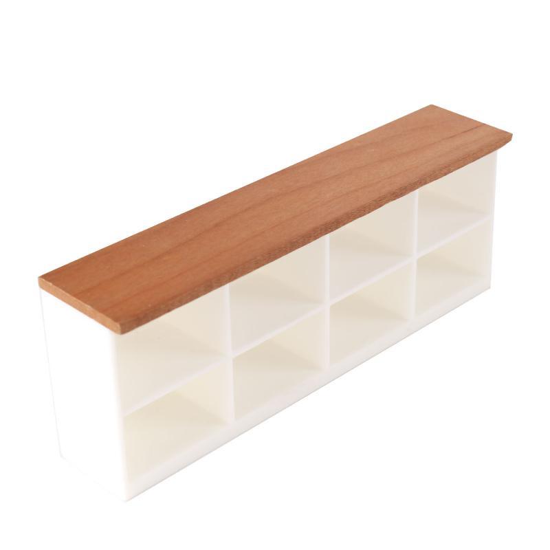 1/12 Scale Miniature Sideboard TV Cabinet Dual Use Storage Rack for Dollhouse Diorama Scene Decor Hobby Gifts