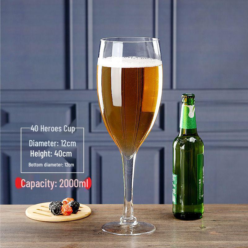 Giant Extra Large Beer and Wine Glass - Hero Cup Stemware, Large Capacity