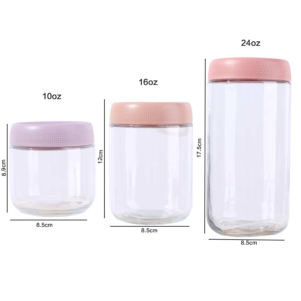 6Pcs 10/16/24 Oz Overnight Oat Jar Glass Mason Jars Fresh-keeping Jar  Yogurt
