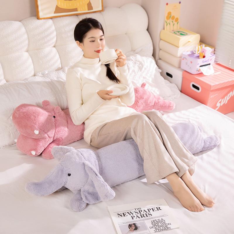Elephant Hippo Dog Plush Toy Cartoon Stuffed Doll Decoration Throw Pillow Gift