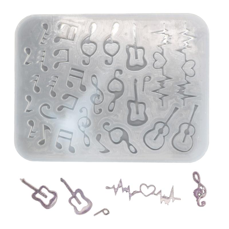 Resin Shaker Füllform, Silikon Gitarrenform Epoxidharzform Füllung Treibsand Guss Füllform für Schmuckherstellung