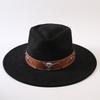 Popular European and American Style Suede Big-brimmed Top Hat, Men's and Women's Classic Fashion Western Cowboy Hat
