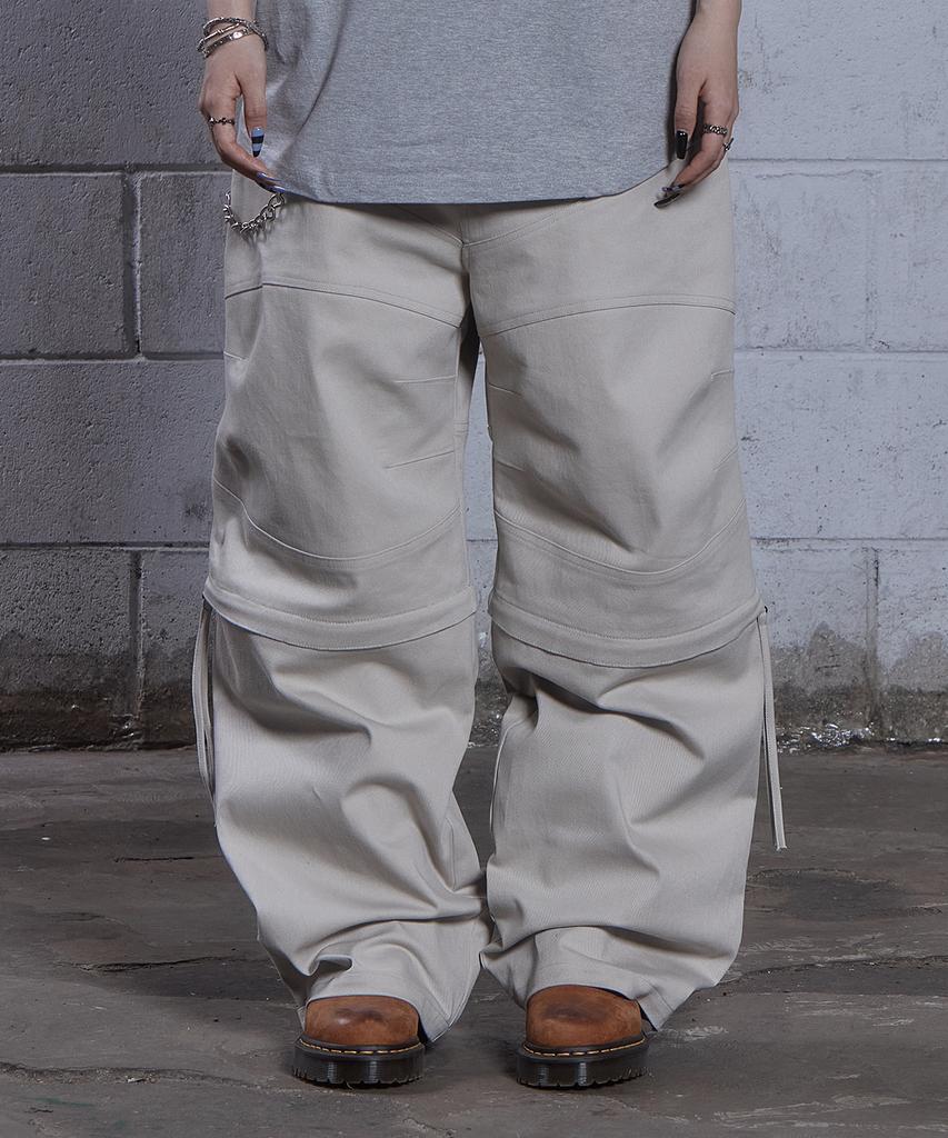Dios Piece (Duc) 2Way Zipoff Biker Pants Beige