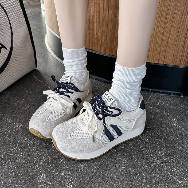 

Breathable mesh women s new summer net shoes versatile thick-soled thin lightweight casual sports shoes 35 белый