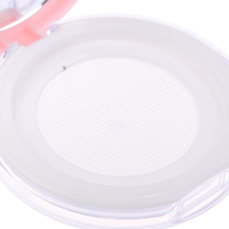 5G Gjenbrukbar Plast Tom Powder Case Bærbar Gjør det selv Tom Makeup Container Løs pulver Kompakt etui med speil og nettsikt