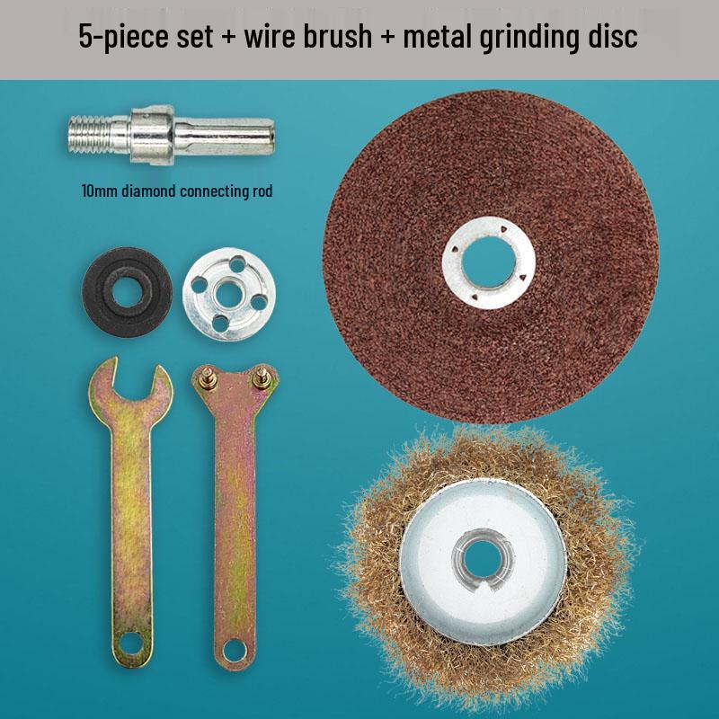 Hand Drill-to-Grinder Conversion Kit: Cutting, Polishing & Grinding Accessory Set