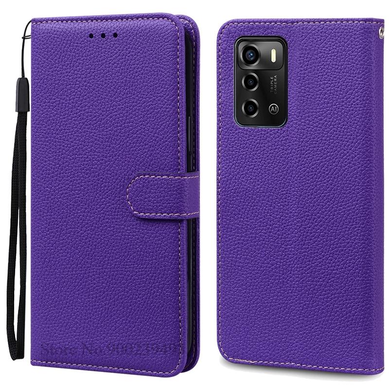 

Для ZTE Blade V40 Vita Чехол Мягкая силиконовая задняя крышка Для ZTE Blade V40 Vita Чехол Кожаный кошелек откидная крышка Fundas ZTE Blade V40 Vita темно-фиолетового