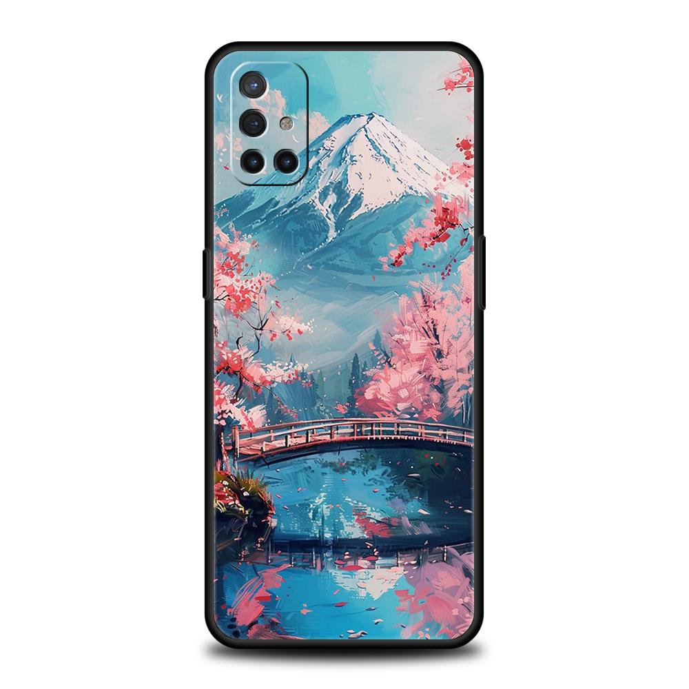 Phone Case For OnePlus 13 12 11 10 9 Pro 9T 13R 12R 10R 9R 9RT 10T 8T Nord 2T CE 3 5G N30 Cover Japan Mount Fuji Cherry blossom