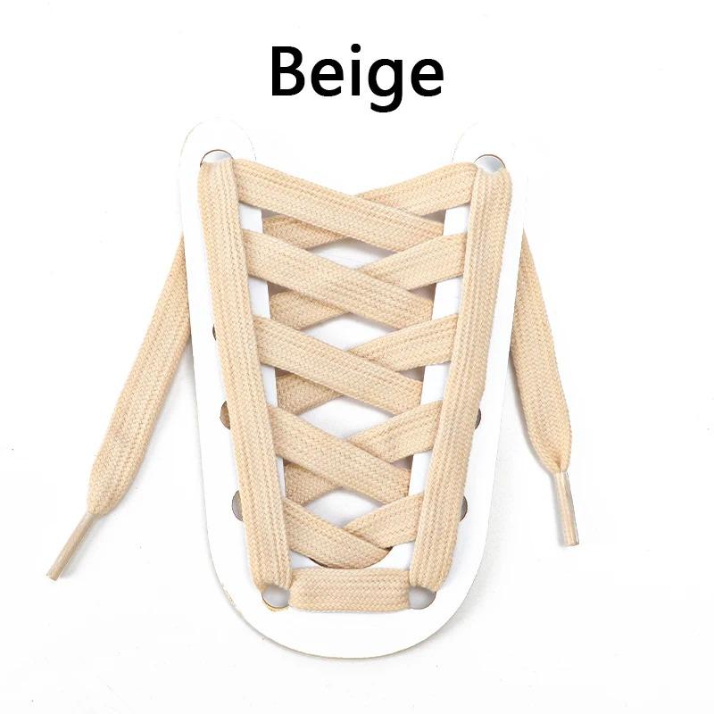 Elastic Polyester Cotton Shoelaces 1cm Flat Braided Replacement Laces Multi-Color Durable Laces for Sneakers Boots & Casual Shoe