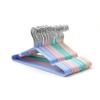 10pcs I KNOW Custom Color Waterproof 10PCS PVC Hanger 40CM Household Non-slip High Quality Metal PVC Colorful Clothes Hanger