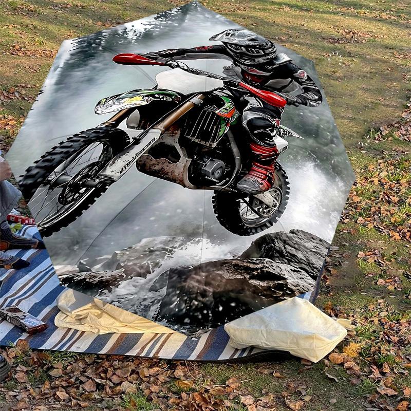 1PC Motorbike Umbrella-8-Rib Reinforced, Automatic Open, Lightweight & Durable, Fashion Accessory for Outdoor, H0399
