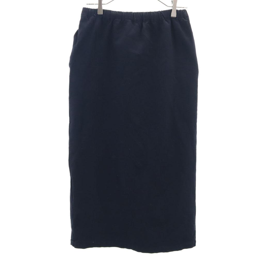 COMME des GARCONS 80s 90s Old Long length Tight Skirt Navy Waist rubber Women Used