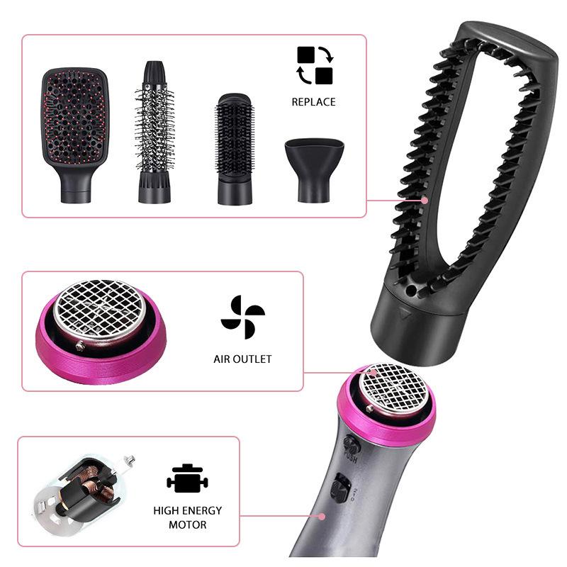 Factory Price Dual Voltage Lightweight Multi-purpose Hair Styling Tools 5 In 1 Hair Styler Hot Air Brush for All Hair Types