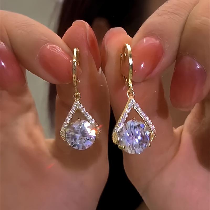 Elegant Rhinestone Teardrop Earrings