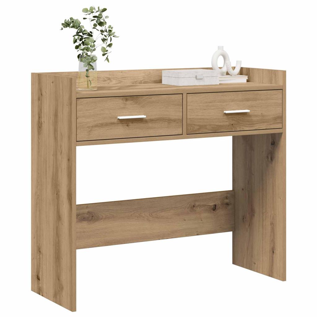 Artisan Oak Console Table 90 x 35 x 80 cm Engineered Wood