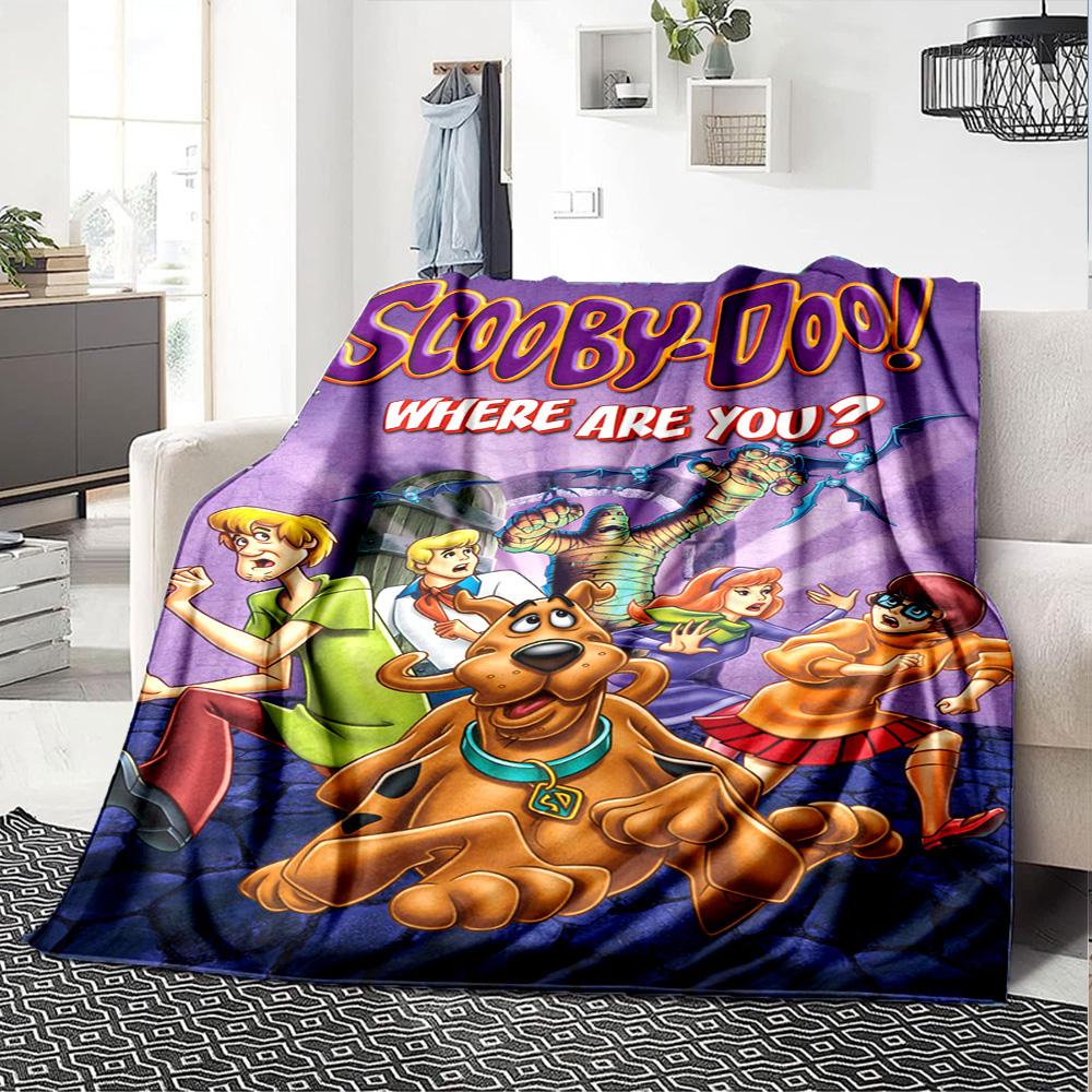 Scoobydoo Print Flannel Blanket High Quality Warm Comfortable Cover for All Seasons Perfect for Gifts Home Decor