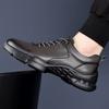 Fashion 2025 Casual Men's Shoes Comfortable Breathable Walking Shoes Soft Soles Soft Surfaces Official Solid Color Men's Shoes Black