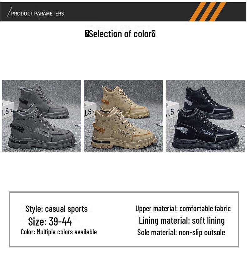 Pánské jarní boty Martin v britském stylu 2025 - Trendy korejská móda, turistické boty