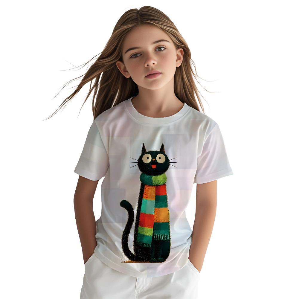 Summer Fashion Children's Clothing Creative Colorful Fun Animal 3D Printed T-shirt Comfortable Soft Breathable Casual Versatile Short Sleeve T-shirt
