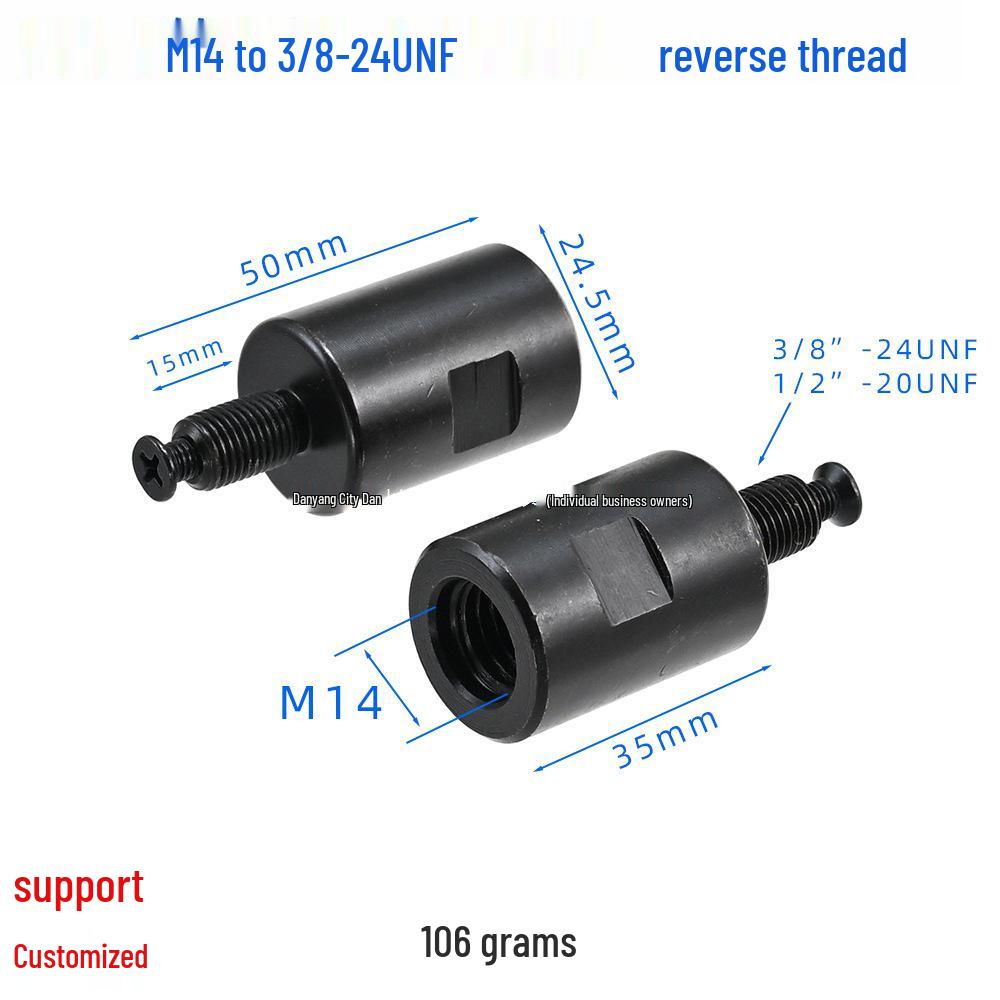 Angle Grinder Drill Bit Extension Rod, M14 5/8-11 M10 1/2-20UNF Thread Adapter