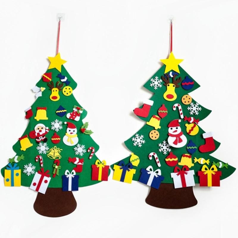 Countdown to Christmas Wall Calendar Ornament Santa Elk Gnome Felt Advent Calendar Home Wall Hanging Decor New Year Gift