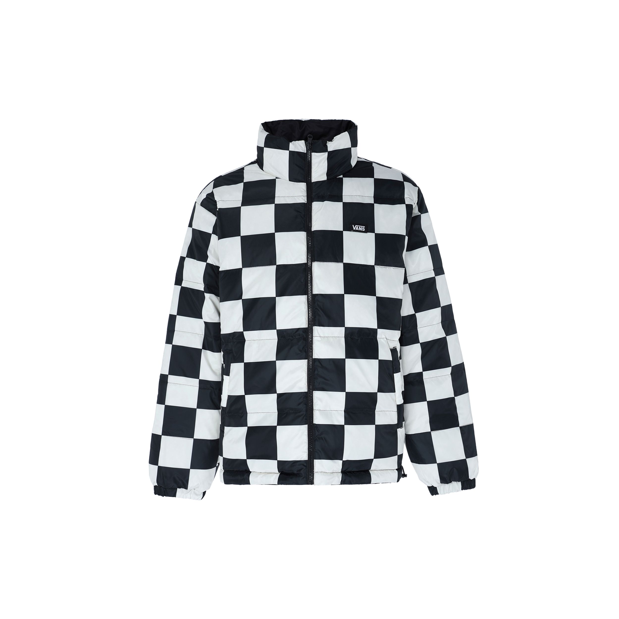 

Vans Двусторонняя куртка с длинным рукавом в шахматную клетку, куртка унисекс, черная VN000H0QBLK L