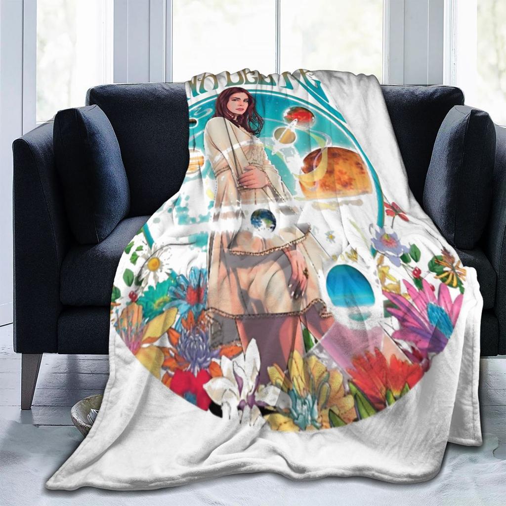 Coperte Lana Del Rey Cantante Flanella Estiva Portatili Coperta Morbidissima per Biancheria da Letto Camera da Letto Copriletti