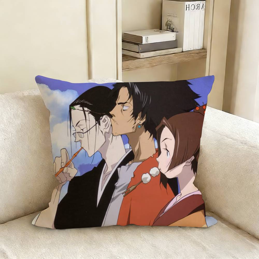 Anime SSamurai CChamploo Pillow Case Living Room Sofa Cushion Cover Suitable For Home Bedroom Room Decoration