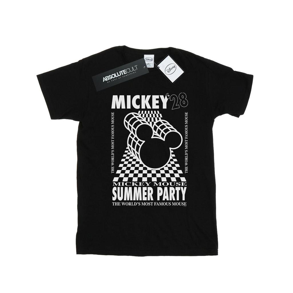 Disney Womens/Ladies Mickey Mouse Summer Party Cotton Boyfriend T-Shirt
