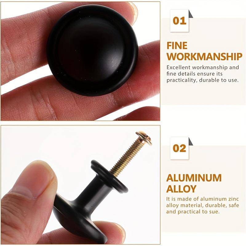 20 buc. Butoane de dulap, Butoane de dulap negru mat pentru Butoane de dulap pentru sertare, Butoane pentru uși de dulap, cu șuruburi