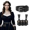 Auffällige Steampunk-Stile PU-Leder Taillengürtel-Set mit Mehrzweck-Alchemie-Flasche Halloween-Kostümzubehör