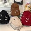 School bag corduroy school bag female student junior high school girl heart cute simple campus backpack tide