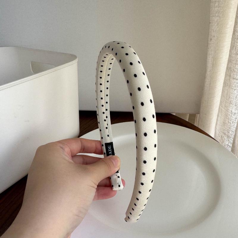 Trendy Polka Dot Multicolor Hairbands Thick Sponge for Elegant Styling