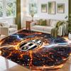 Juventus FC Design Crystal Velvet Rug Soft Decorative Mat for Bedroom Entrance