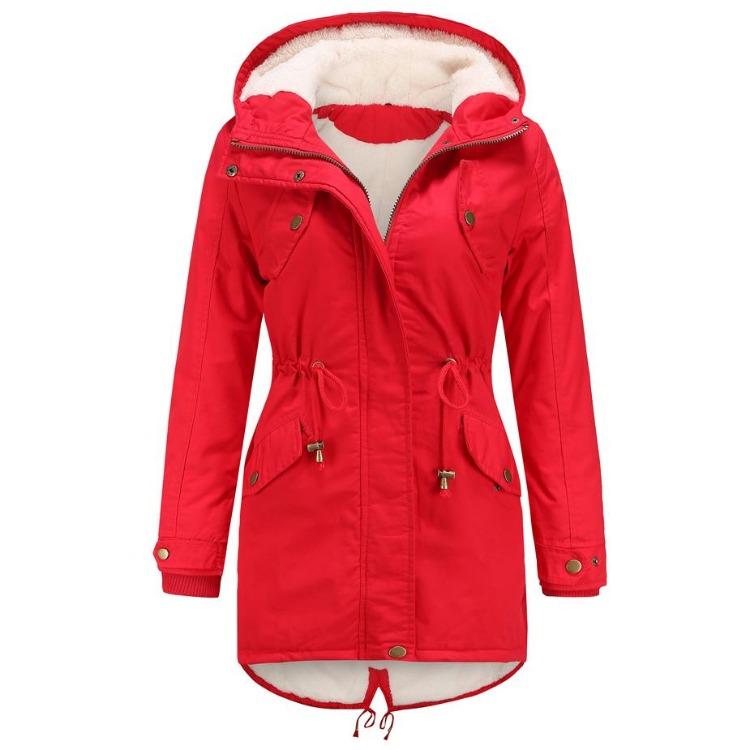 Women Winter Warm Plush Fleece Lined Long Hooded Parka Coat Thickened Puffer Jacket Windbreaker Casual Daily Work