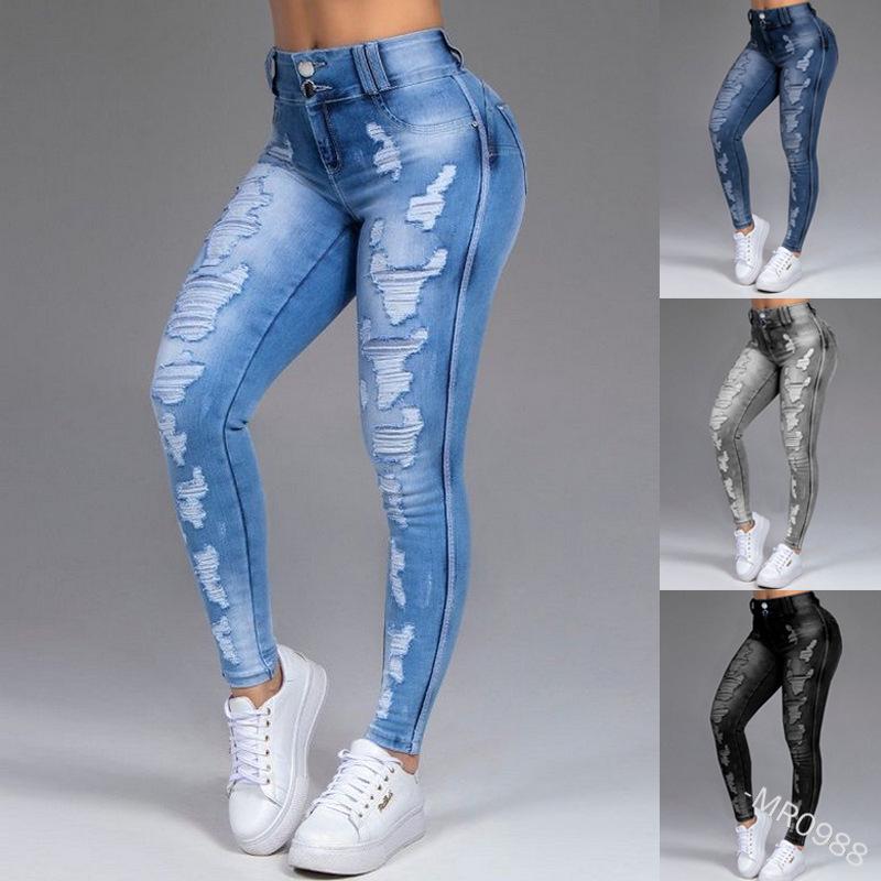 

Women s Ripped Slimming Stretch Denim Jeans XL темно-синий