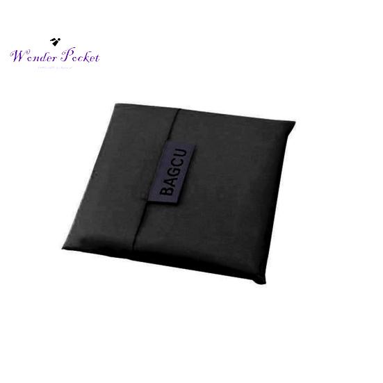 Wonder Pocket Draagbare opvouwbare boodschappentas met grote capaciteit, herbruikbare handtas met vierkant handvat zwart