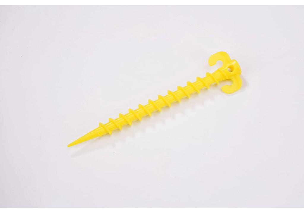 Plastic Spiral Tent Stakes: Outdoor Mountaineering Canopy Accessories - Threaded Sheep Horn Ground Stakes.