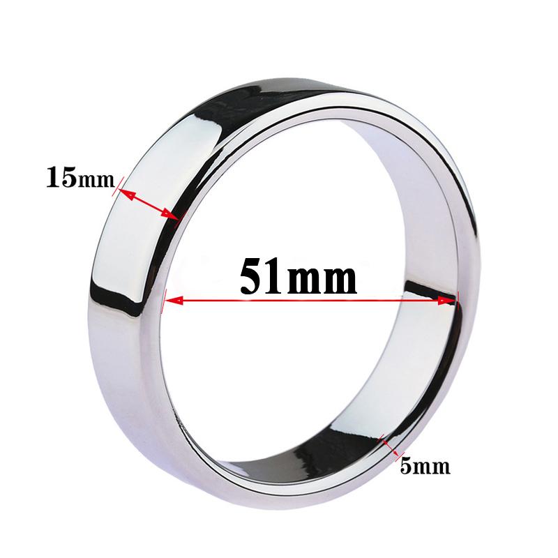 6 Sizes Stainless Steel Male Penis Ring Ball Scrotum Stretcher Ejaculation Delay Metal Cock Rings BDSM Sex Toys For Men Cockring