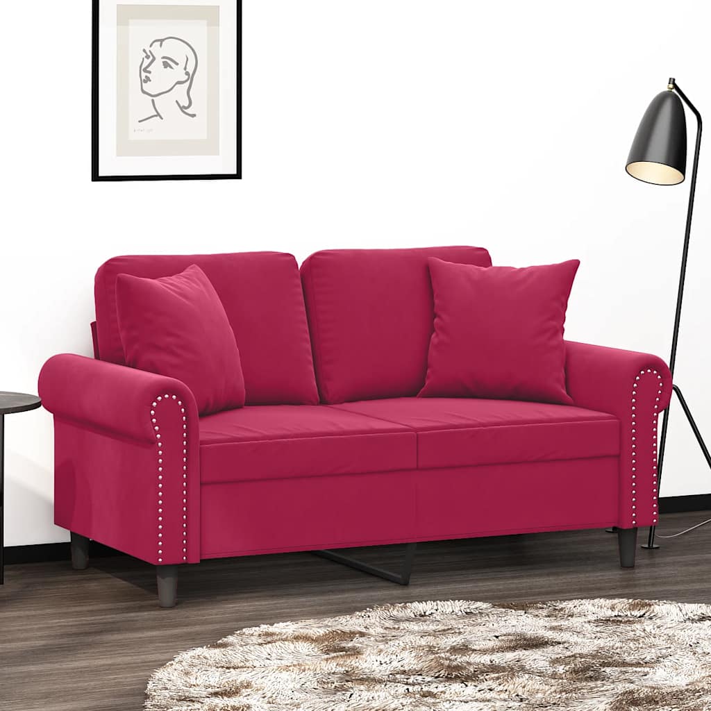 Vidaxl Decorative Cushions, 2 Pcs., Wine Red, 40X40 Cm, Velvet