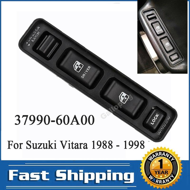 37990-60A00 Front Left Driver Power Door Window Glass Lifter Button for Suzuki Vitara 1988-1999 Auto Replacement Parts