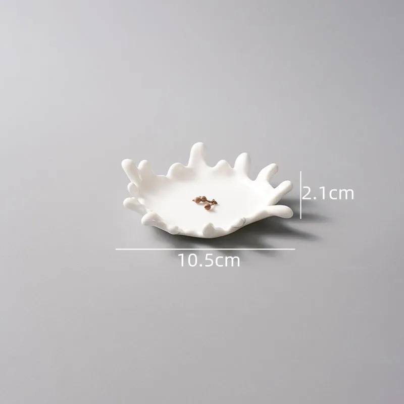 BRAppetizer Tableware Ceramic Sushi Dish Restaurant Molecular Cuisine Tableware Dessert Snack Plate Dipping Sauce Fruit PlatterEY