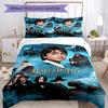 3pcs Harry Potter Bedding Set Duvet Cover Closure Includes 1 Duvet Cover & 2 Pillowcases, Soft and Comfortable for All Seasons.