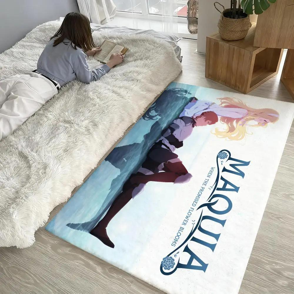 Maquia When the Promised Flower Blooms Absorbent Non-Slip Floor Mat Flannel Rug Bedroom Living Room Door Mat Home Decor