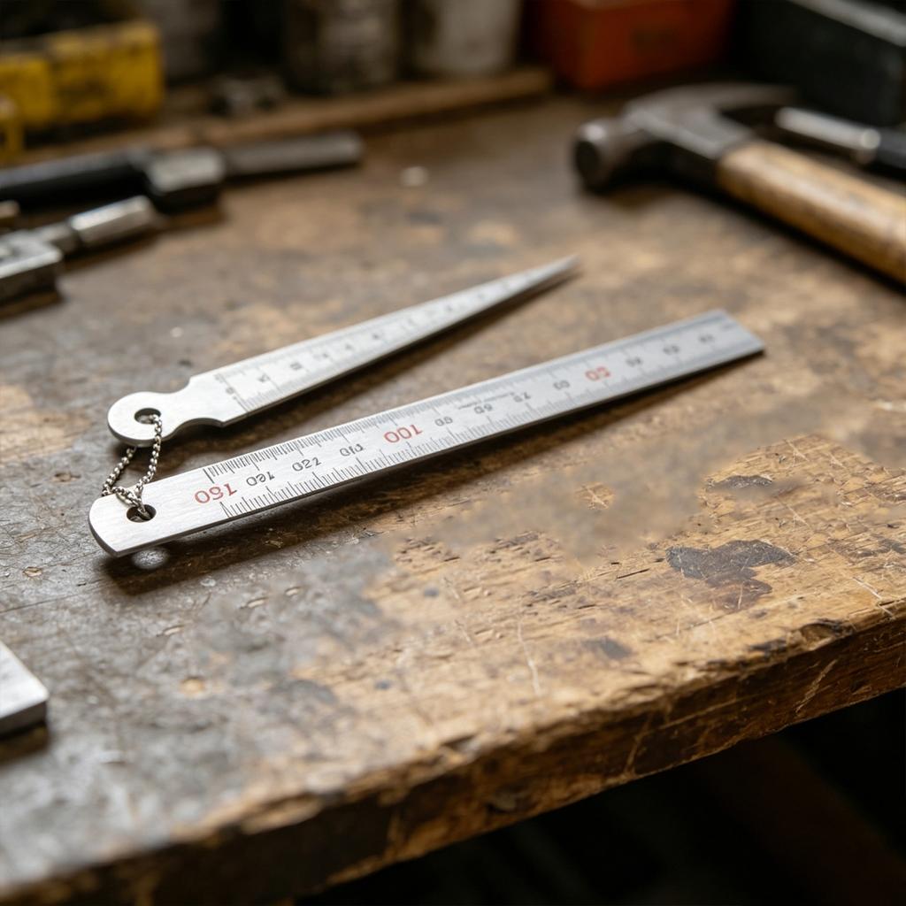 Depth Ruler Ruler Taper Feeler Gauge Gage Stainless steel 1-150mm Silver